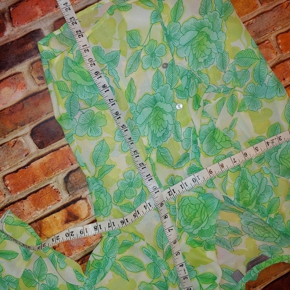 Investments Floral Button Shirt S - Picture 7 of 7